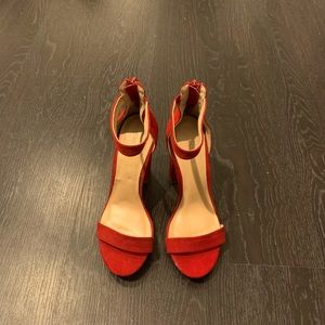 Red heel sandals